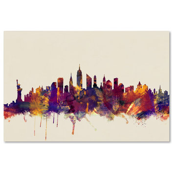 Michael Tompsett 'New York City Skyline' Canvas Art, 19"x12"