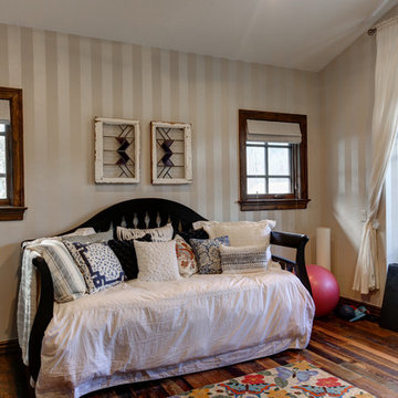 Metallic, Venetian Plaster, Wallpaper & Custom Farmhouse Cabinet Painting