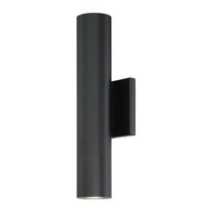 WAC Lighting Caliber 2 Light LED Outdoor Wall Light, Black, 14"