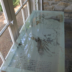 Custom Etched Glass - Console Tables