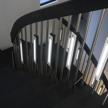 LED Balusters - Raw Metal Stringer