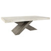 Durant Wood and Cement Top Coffee Table