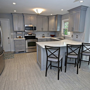 Gray and White Kitchen Design