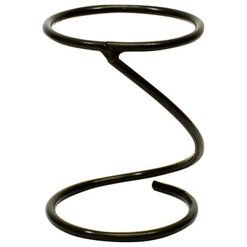Spiral Iron Base, 5"x3.5" Handmade and Painted Bronze
