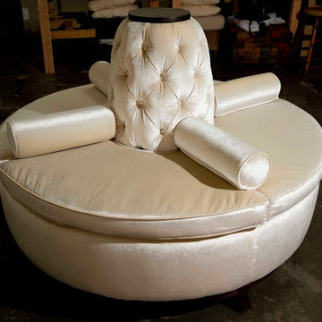 Center Banquette Sofa in Velvet from Robert Allen