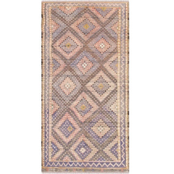 Pasargad Vintage Kilim Collectoin Hand-Woven Wool Area Rug, 5'7"x11'7"