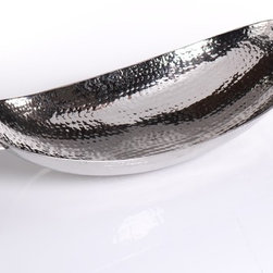 Hammered polished nickel tray by Zodax - Tabletop