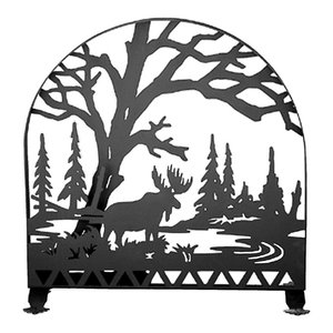 Tall Pines Arched Fireplace Screen Fireplace Screens By Meyda
