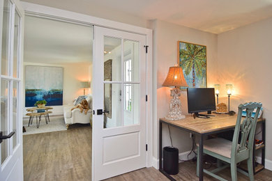 Beach style home office photo in Tampa