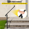 Handrails for Outdoor Steps Wrought Iron Step Railings, Fit 2-3 Steps
