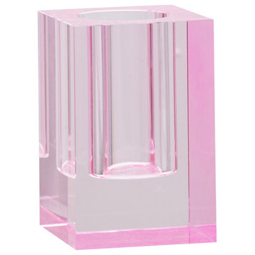 Short Pink Translucent Vase