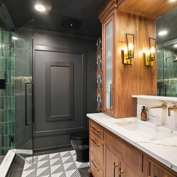 Moody and Dramatic Bathroom Remodel