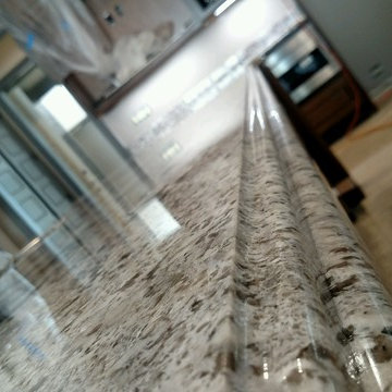 Bianco Antico, Double Thick Granite Island