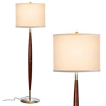 Brightech - Brightech Lucas - Mid Century Modern Floor Lamp For Living room and Bedroom - UNIQUE, ELEGANT BEDROOM FLOOR LAMP FOR READING OR SOFT, MOOD LIGHTING - Give your bedroom a classy touch with an elegant, drum shade uplight. Use it at the bedside for a bright but not overwhelming reading light, or place the Brightech Lucas a little further away so the shade's effect is greater and you have a nice ambience with soft, warm white light.