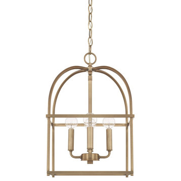 HomePlace by Capital Lighting 4 Light Foyer, Aged Brass