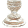 Traditional Cream Mango Wood Candle Holder Set 51326