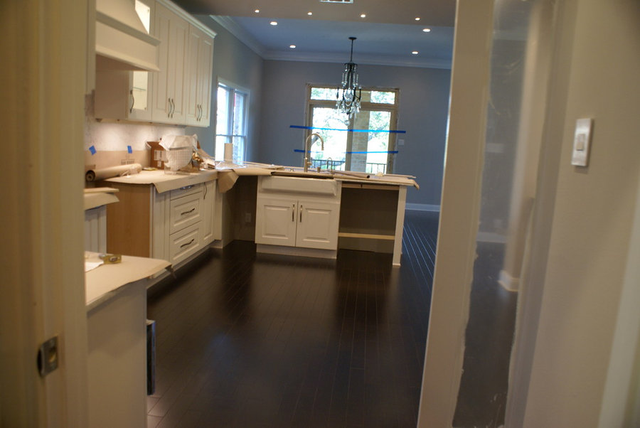 Westlake dark wood floors