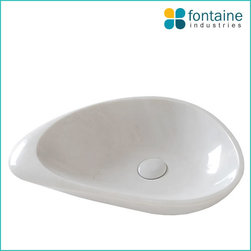 Grazia White Marble Basin - Bathroom Basins