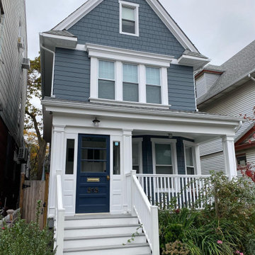 Siding Installation - James Hardie Lap and Shingles in Evening Blue