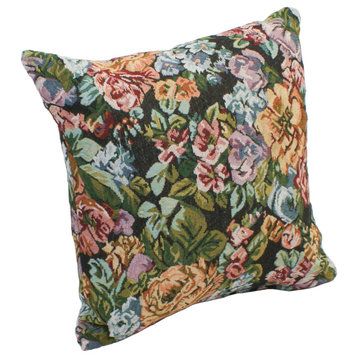 17" Tapestry Throw Pillow With Insert, Potpourri Floral