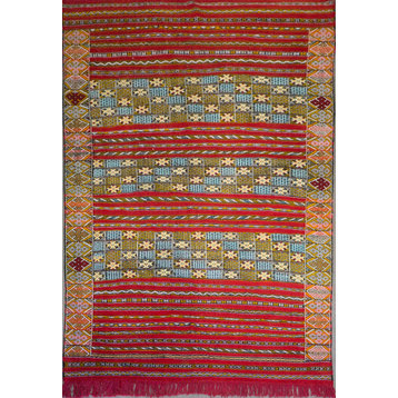 Ines Moroccan Area Rug ,Multicolor, 124''x 85''