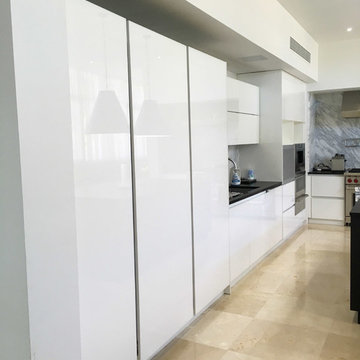 Contemporary Kitchen & Living Room