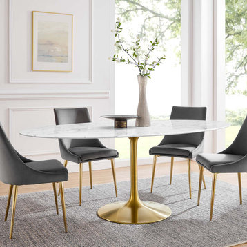The 15 Best Marble-Top Dining Room Tables | Houzz