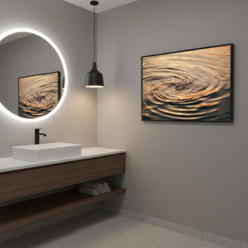Whispering Waters Photorealistic Digital Artwork Modern Style Wall Art