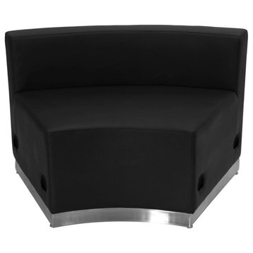 James Allan FFIF84200 41.5"W Leather Accent Chair - Black