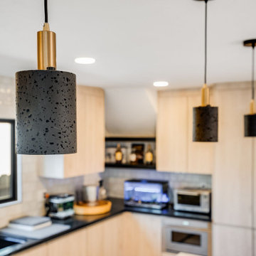 Stylish Kitchen Remodel with Marble Island