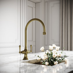 Lambeth Single Hole Traditional Kitchen Tap Brushed Gold - Kitchen Taps