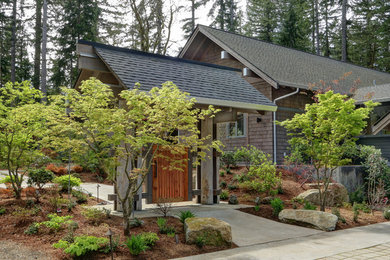 Example of an arts and crafts exterior home design in Seattle