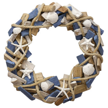 Wooden Seaside Accent Wreath Hanging Accessory