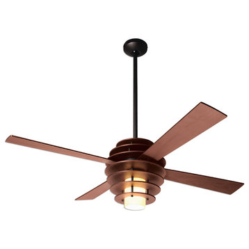 Stella 17W LED Fan, Mahogany/Dark Bronze, 52" Mahogany Blades
