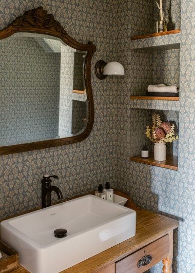 Country Powder Room by Folkway Design & Wares Co.