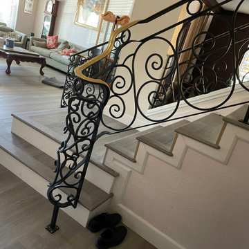 Vinyl Stairs with White Risers