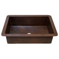 SoLuna Copper Kitchen Sink | Removable Drainboard