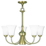 Livex Lighting Lights - Ridgedale Dinette Chandelier, Antique Brass - Bring a simple, yet eye-catching style into your home with this lovely chandelier. The geometric design will add interest to kitchens and breakfast nooks alike. Painted in a antique brass finish, this design will bring light for years to come.�