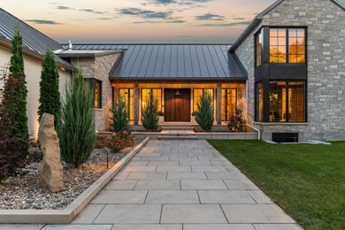 Example of a farmhouse entryway design in Toronto