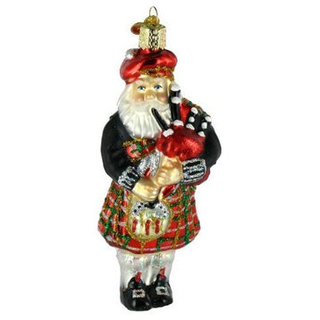 Old World Christmas Highland Santa Blown Glass Ornament