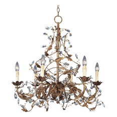Elegante 6-Light Chandelier, Etruscan Gold