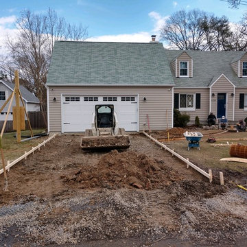 Driveway being prepped for concrete.