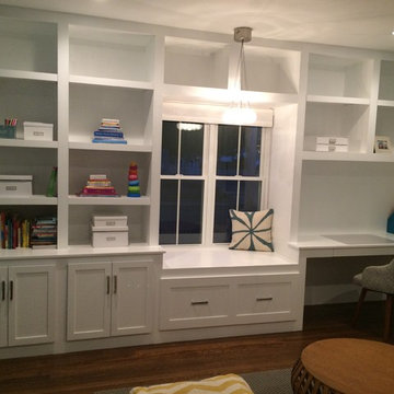 Custom Built ins with desk, drawers, shelves and Murphy Bed