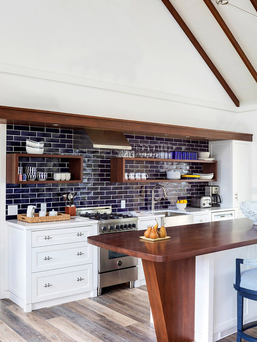 Kitchen with Dark Wood Cabinets Design Ideas & Remodel Pictures | Houzz