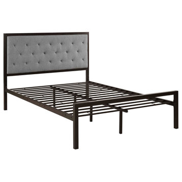 Mia Full Fabric Bed MOD-5180-BRN-GRY-SET