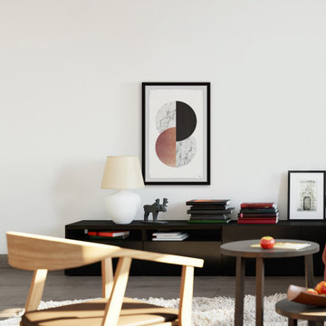 "Worlds Divided II" Framed Painting Print