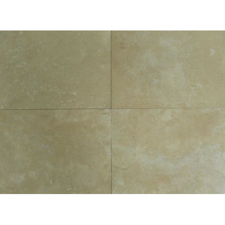 Turco Classico Cross Cut Travertine Tiles, Honed Finish, 18"x18", Set of 80