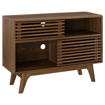 Modern Urban Living Media TV Stand Console Table, Wood, Brown