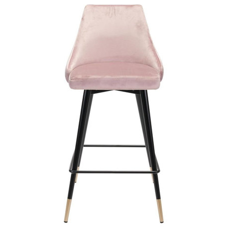 Piccolo Counter Chair Pink Velvet