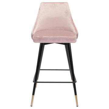 Piccolo Counter Chair Pink Velvet
